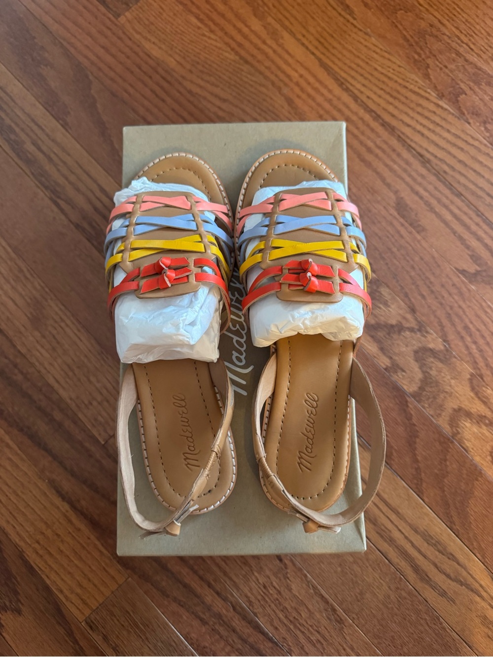 Madewell Multistrap Huarache Flat Sandals NWT